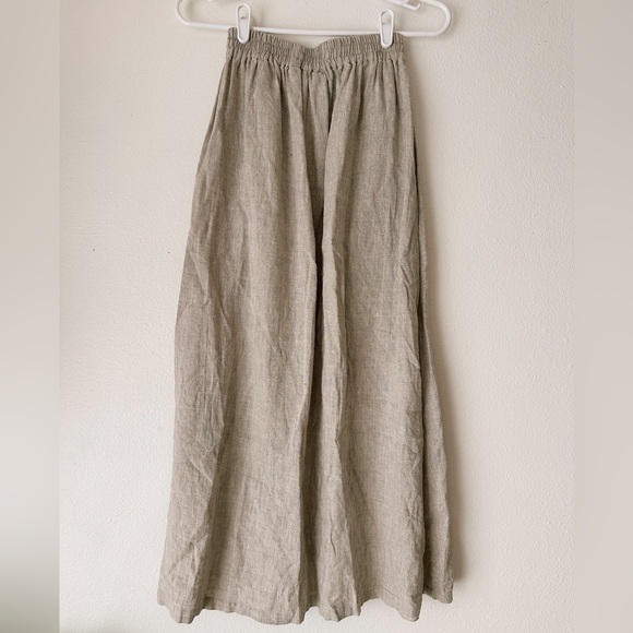 Moss Grey Megan Linen Long Skirt Oat Flax Small Medium - Picture 6 of 6